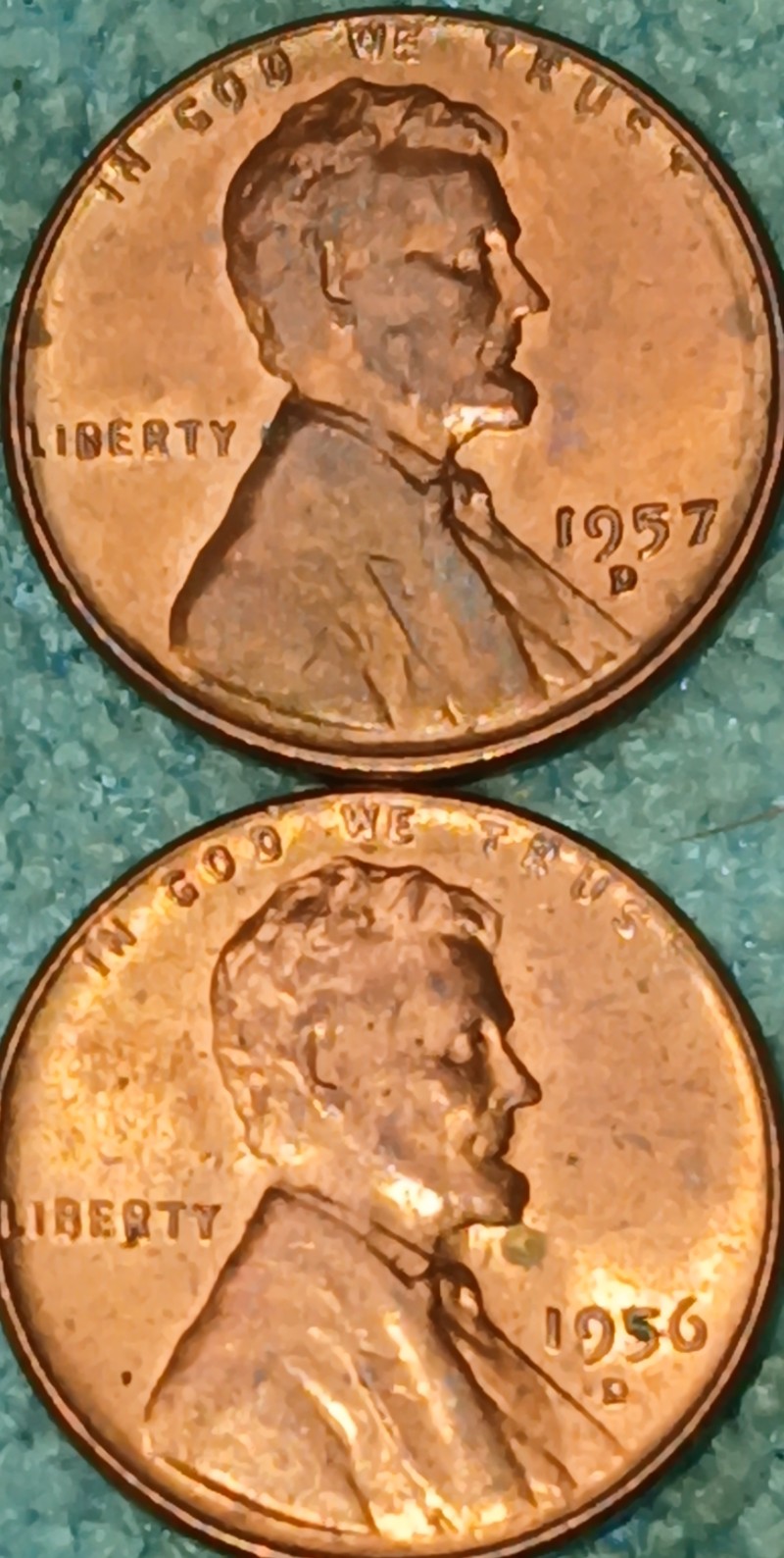 1956-D-And-1957-D-Cents-Grade