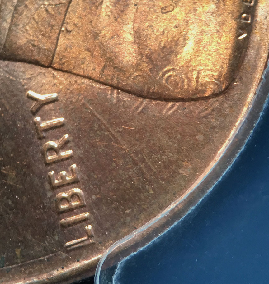 1995-Lincoln-Memorial-Cent-Double-Struck-Rotated-In-Collar---A-Real-One