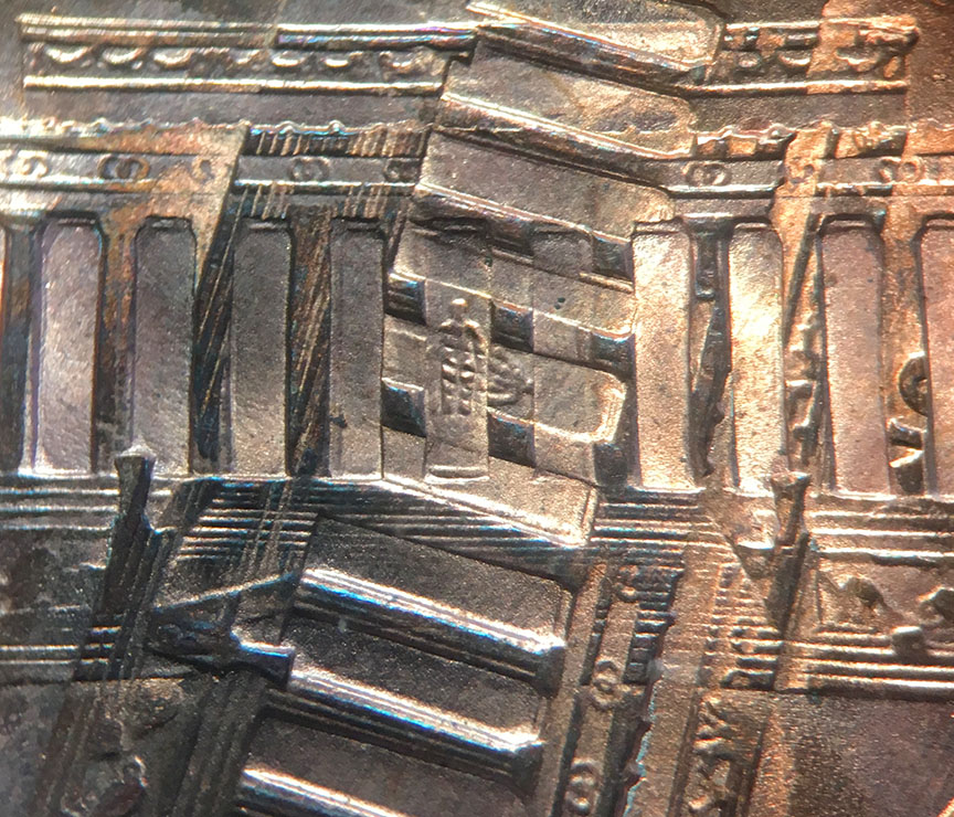 1995-Lincoln-Memorial-Cent-Double-Struck-Rotated-In-Collar---A-Real-One