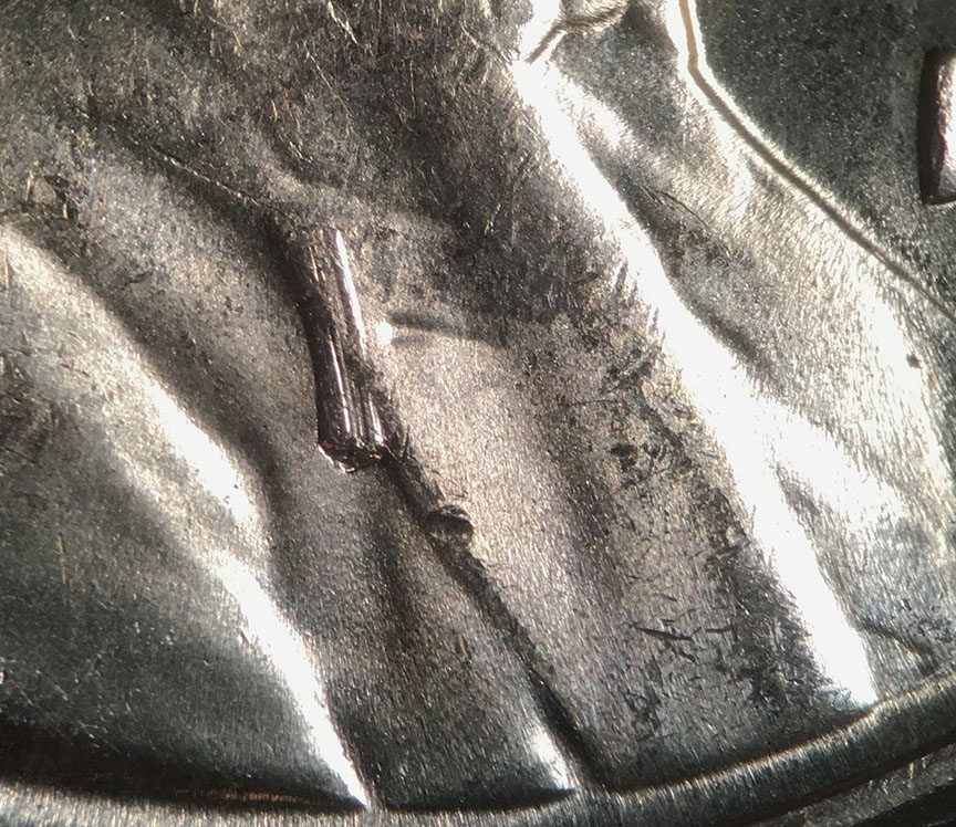 1966-Lincoln-Memorial-Cents-2-Struck-Through-Debris,-One-Retained