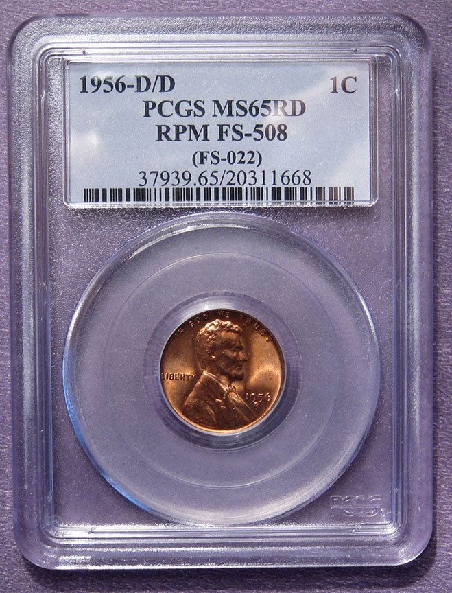 1956-D-Lincoln-Wheat-Cent-RPM-008,-FS-508-D&d-South-Aka-D-Above-Shadow-D