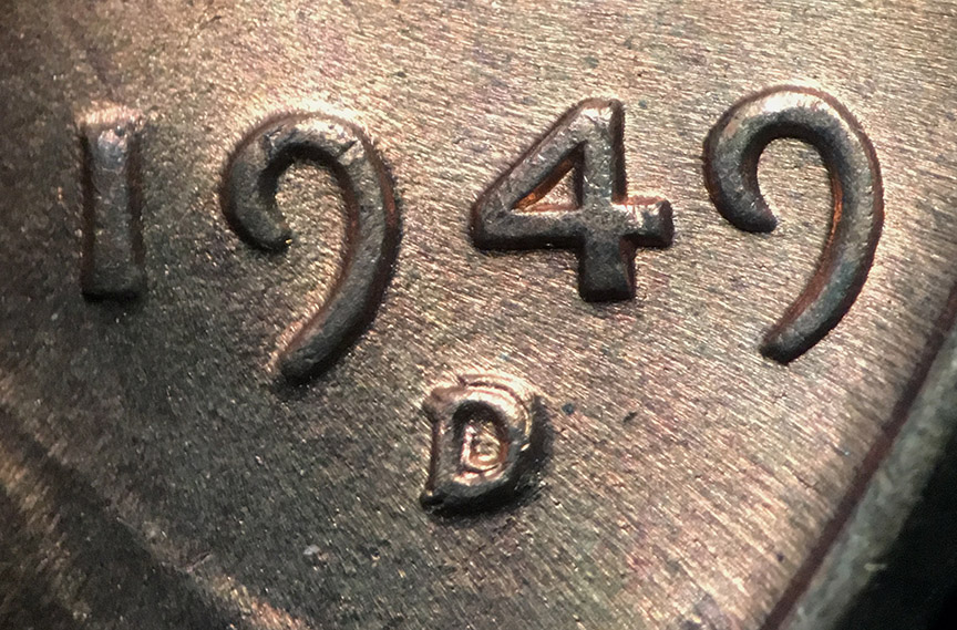 1949-D/D/D-Lincoln-Wheat-Cent-RPM-001,-FS-501-From-B/U-Roll
