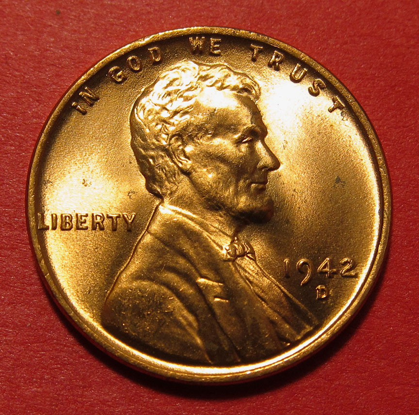 1942-D/D-Lincoln-Wheat-Cent-RPM-002,-FS-502---From-B/U-Roll