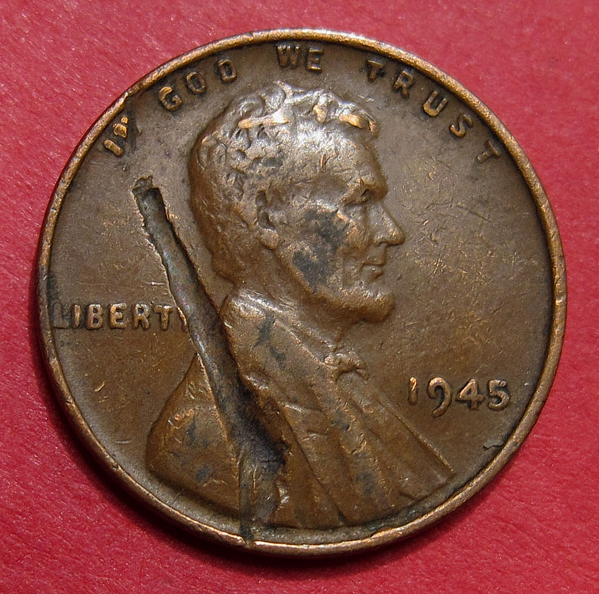1945-Lincoln-Wheat-Cent-Struck-Through?--Big-One