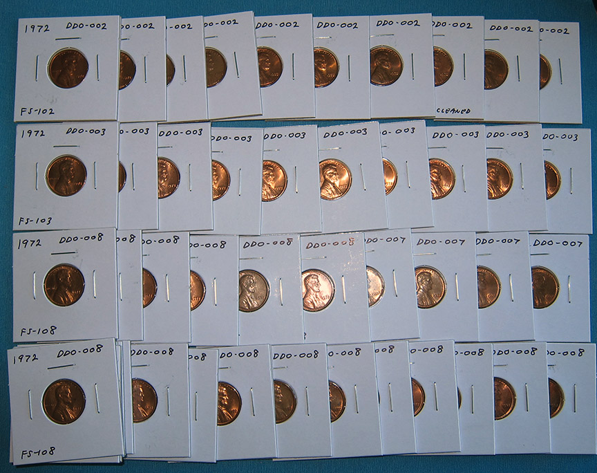 1972-Lincoln-Memorial-Cents-DDO-002,-003,-007,-008---So-Many!