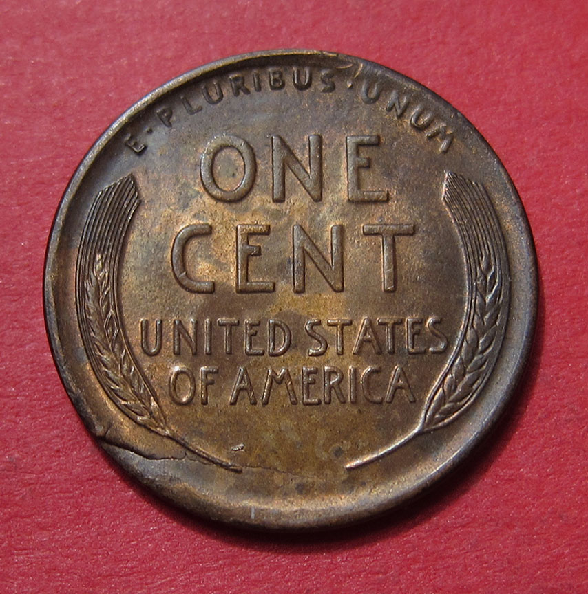 1912-S-Lincoln-Wheat-Cent-Mint-Error---Cracked-Planchet---MS
