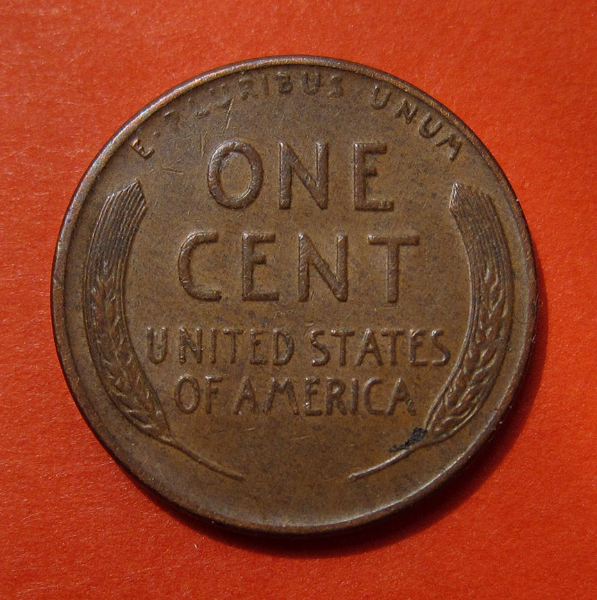 1958-D-Lincoln-Wheat-Cent-Mint-Error---Large-Delamination