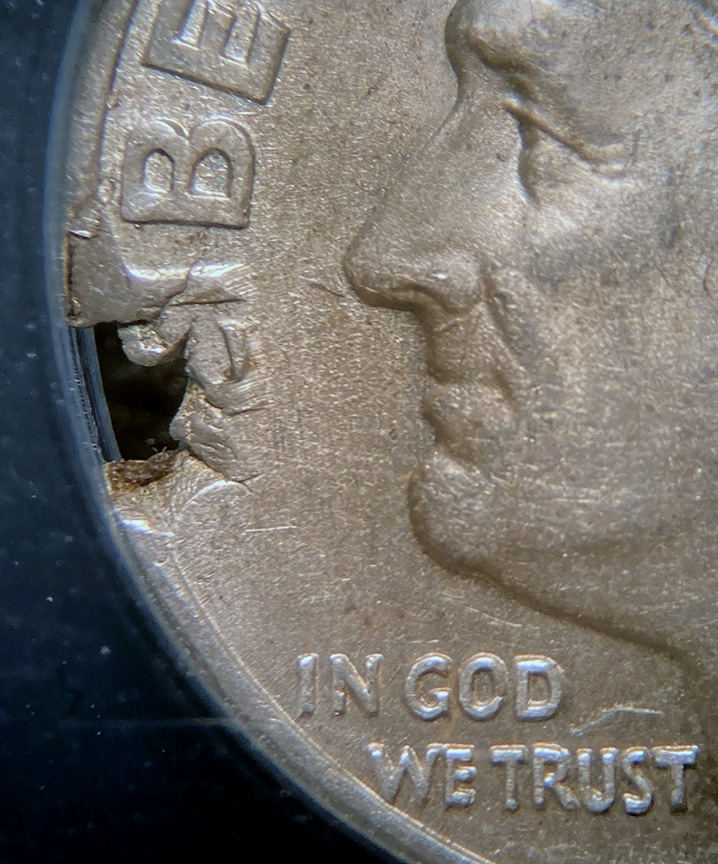 1960-D-Roosevelt-Dime-Mint-Error---Ragged-Clip