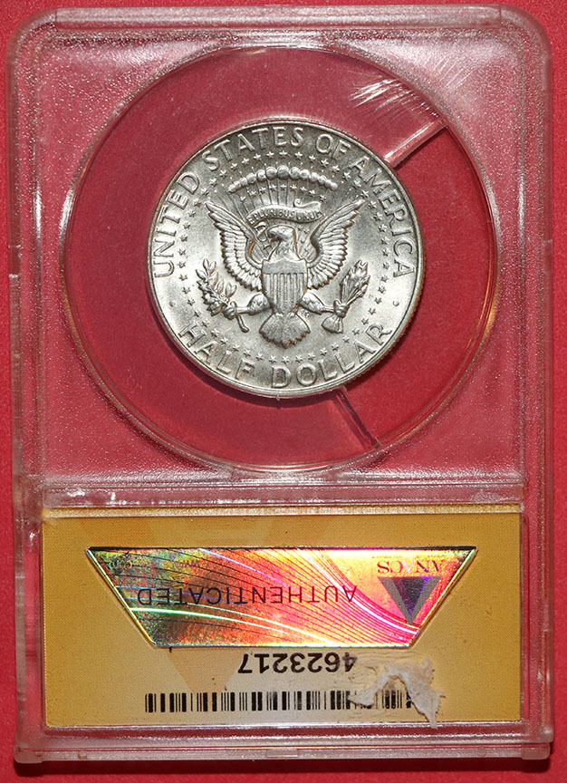 1967-Kennedy-Half-Dollar-Mint-Error---Clamshell-Lamination