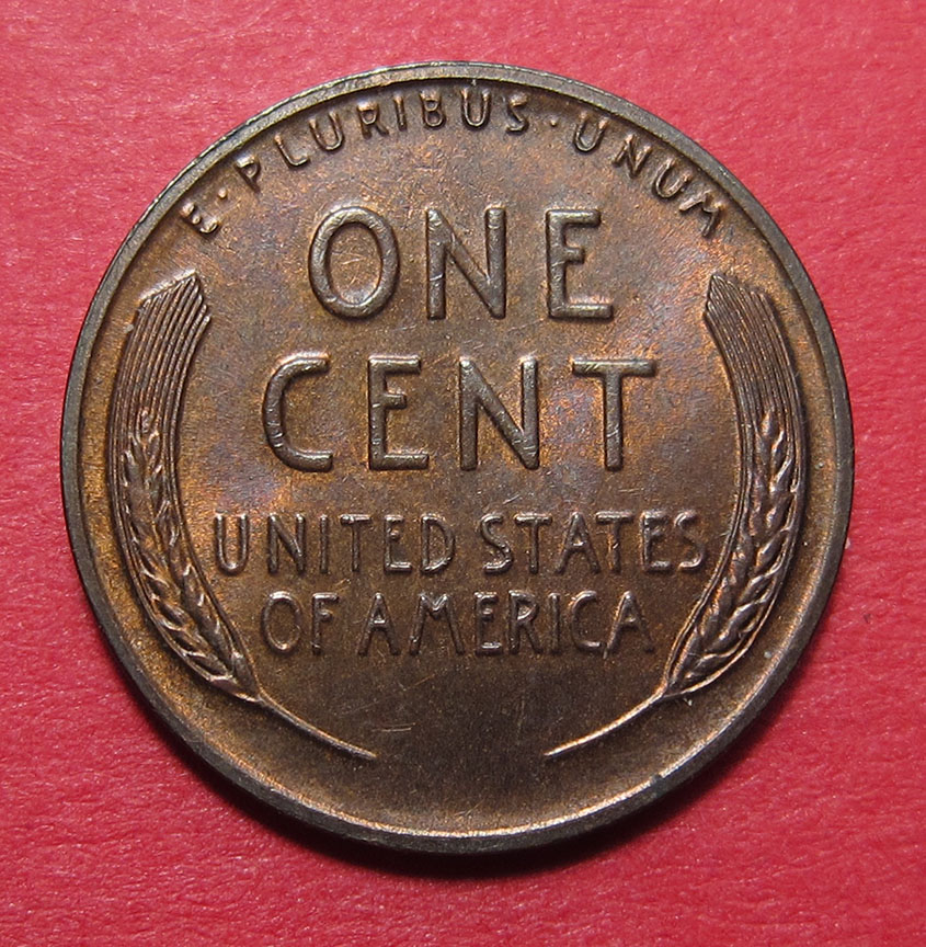 195x-Lincoln-Wheat-Cent-Mint-Error---Struck-Through-Die-Cap---3-In-Series