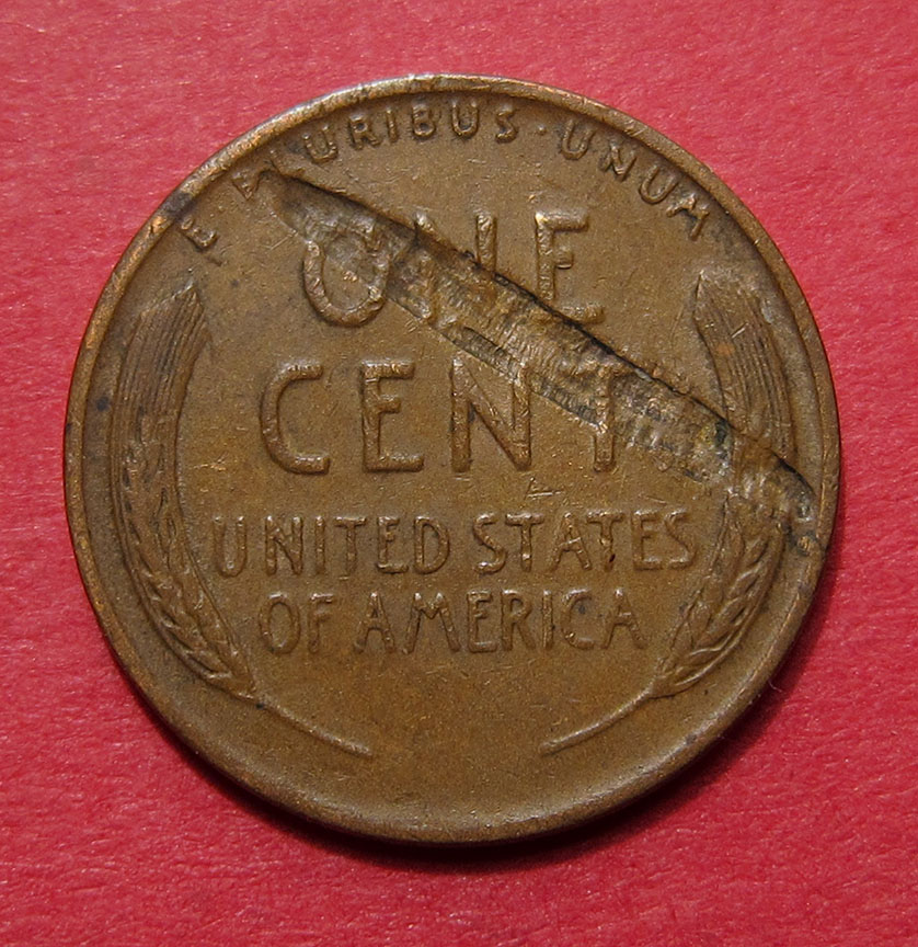1944-Lincoln-Wheat-Cent-Mint-Error---Delamination