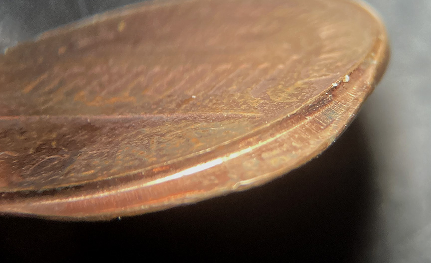 1964-Lincoln-Memorial-Cent-Mint-Error---Broadstruck-W/Brockage