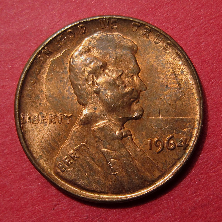 1964-Lincoln-Memorial-Cent-Counterfeit---Double-Struck-On-Fake-Die