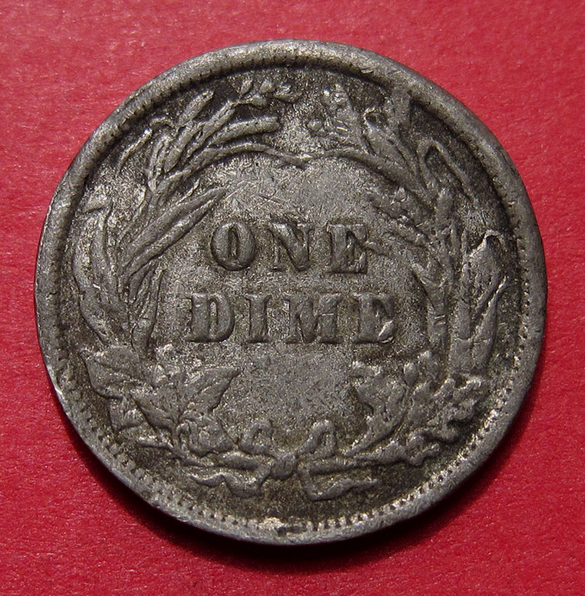 1907-Barber-Dime-Counterfeit---Cast-1.91g