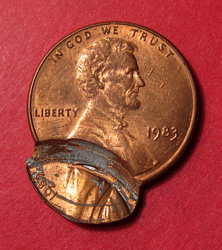 1983-Lincoln-Memorial-Cent-Mint-Error---Double-Struck-Second-Strike-Uniface
