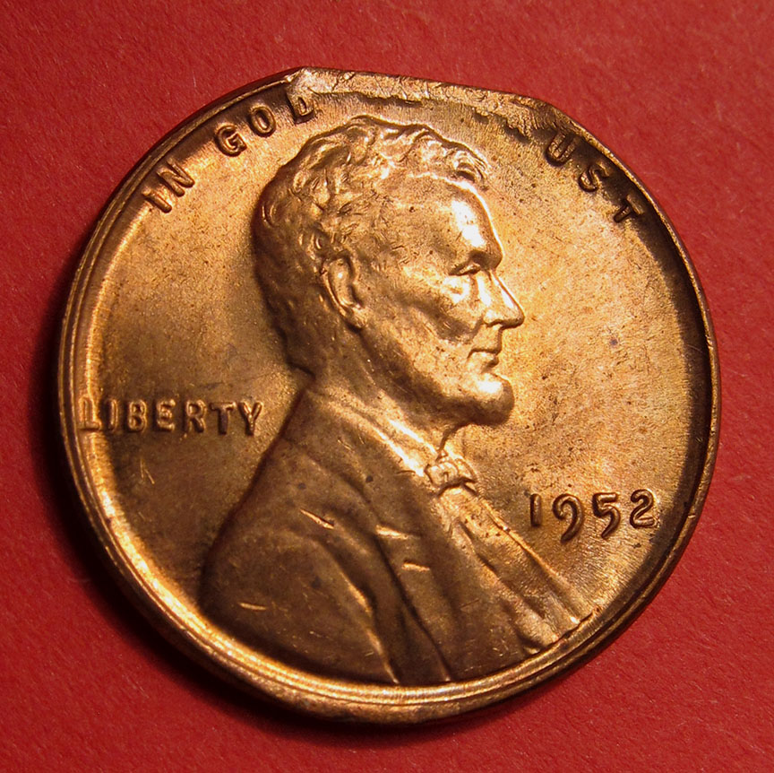 1952-Lincoln-Wheat-Cent-Mint-Error---Straight-Clip