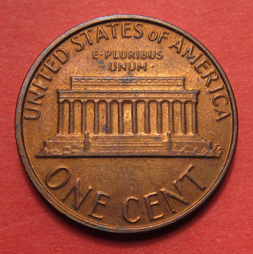 1982-Lincoln-Memorial-Cent-Mint-Error---Clashed-Cap-Strike