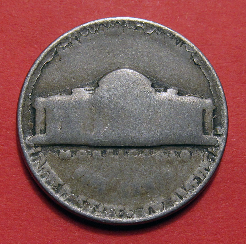 No-Date-D-Jefferson-Nickel-Damage---Excellent-Dryer-Coin