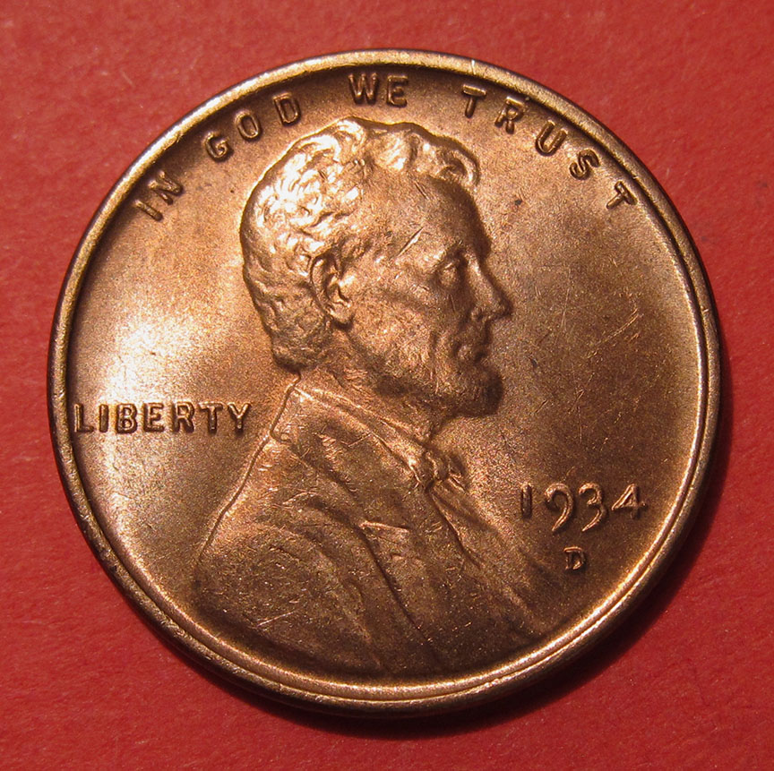 1934-D/D/D/D-Lincoln-Wheat-Cent---RPM-003,-FS-503