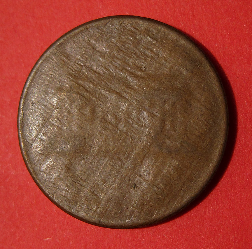 1959-Lincoln-Memorial-Cent-Mint-Error---Struck-Through-Split-Planchet