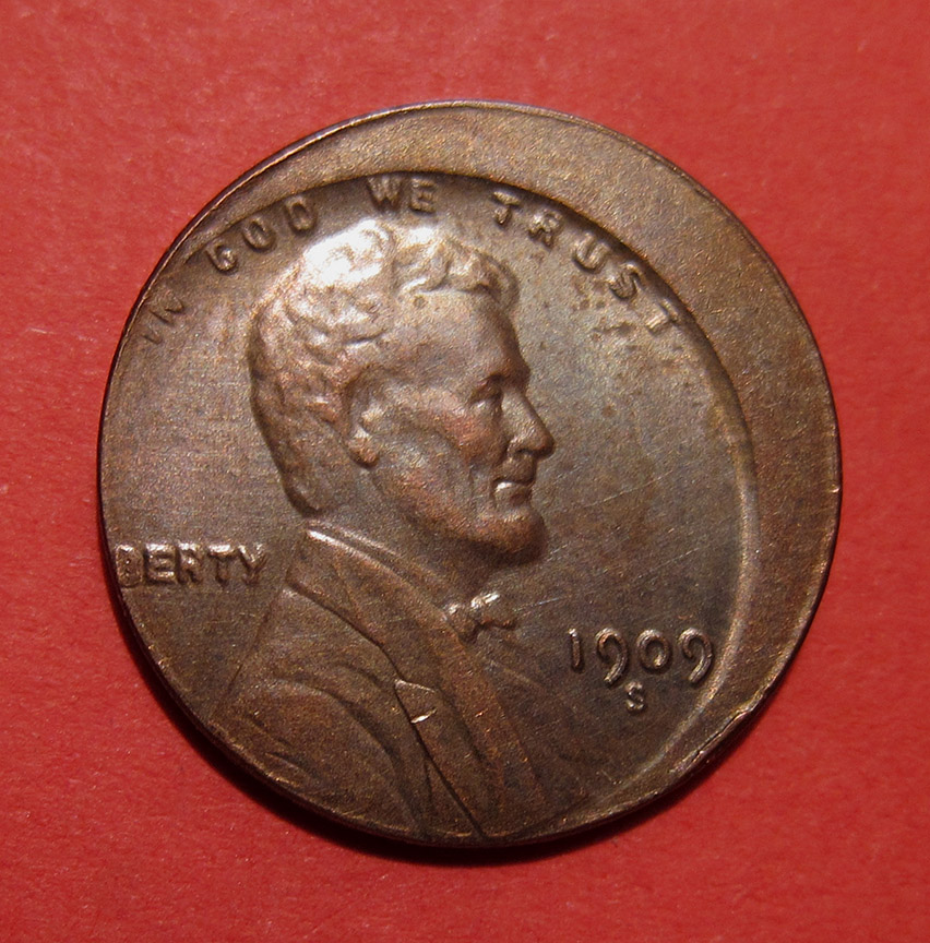 1909-S-VDB-Lincoln-Wheat-Cent-Mint-Error---Counterfeit-Off-Center