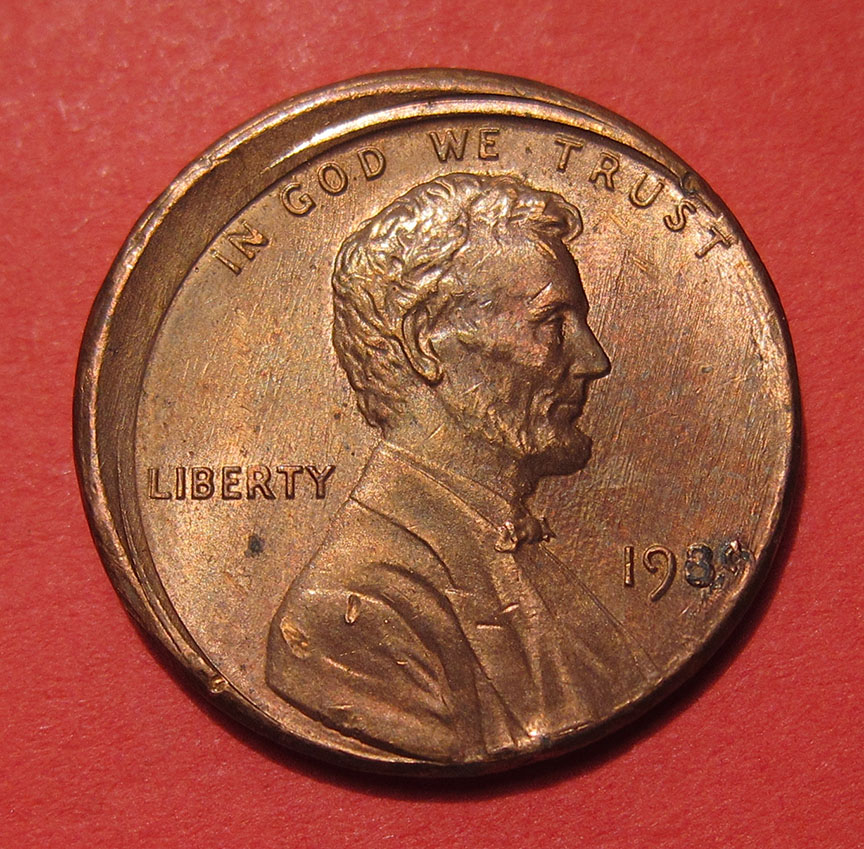 1989-Lincoln-Memorial-Cent-Mint-Error---Mis-Aligned-Dies