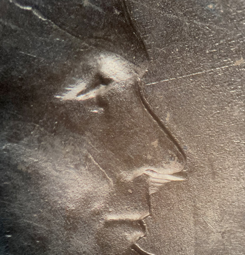 1943-Lincoln-Wheat-Cent-Die-Gouge---Below-Nose