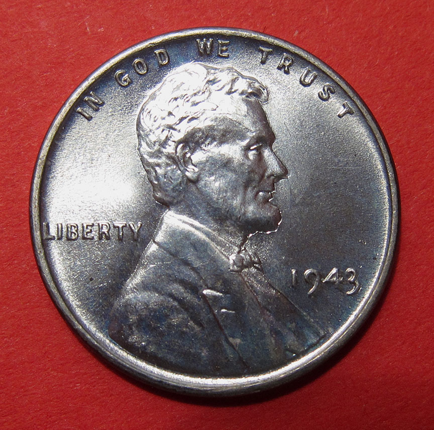 1943-Lincoln-Wheat-Cent-Die-Gouge---Below-Nose