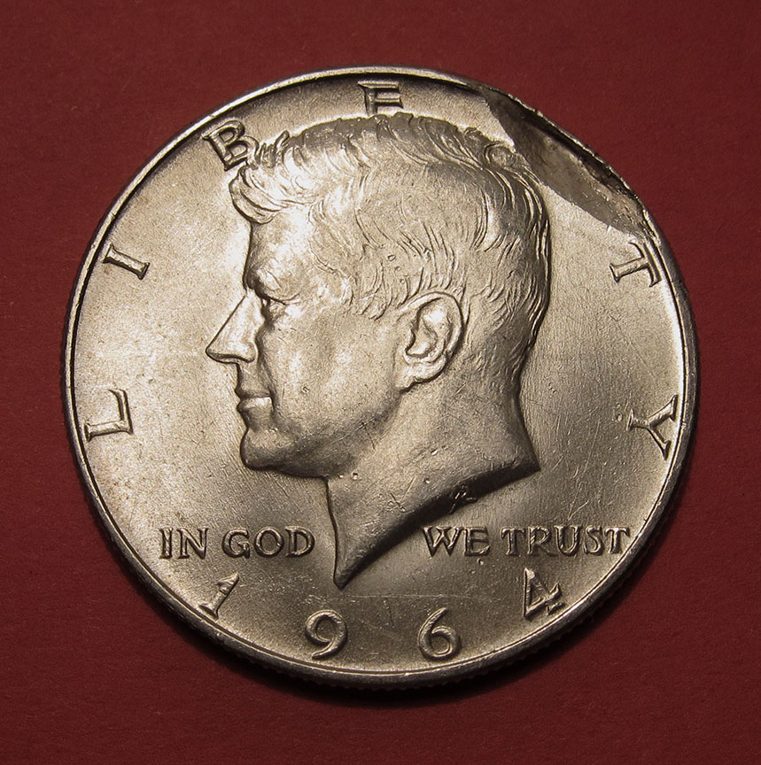 1964-D-Kennedy-Half-Dollar-Mint-Error---Indent-Or-Planchet-Flaw