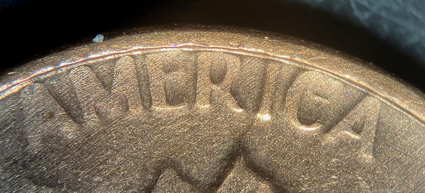 1982-Lincoln-Memorial-Cent---Struck-Through-Grease-Greasy-Ghost-+-Grease-Mediated-Radial-Smear