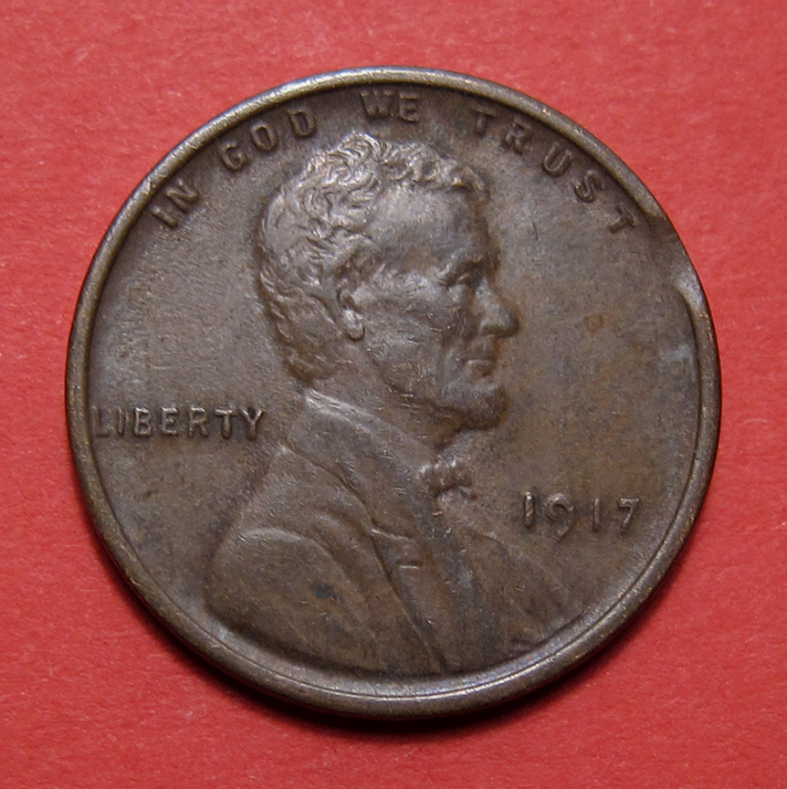 1917-Lincoln-Wheat-Cent-Doubled-Die-Mint-Error---DDO-001,-FS-101,-Incomplete-Planchet