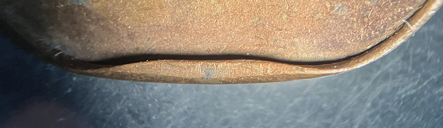 Lincoln-Cent-Mint-Error---Split-Planchet-With-Oddity-PMD?-1.60g