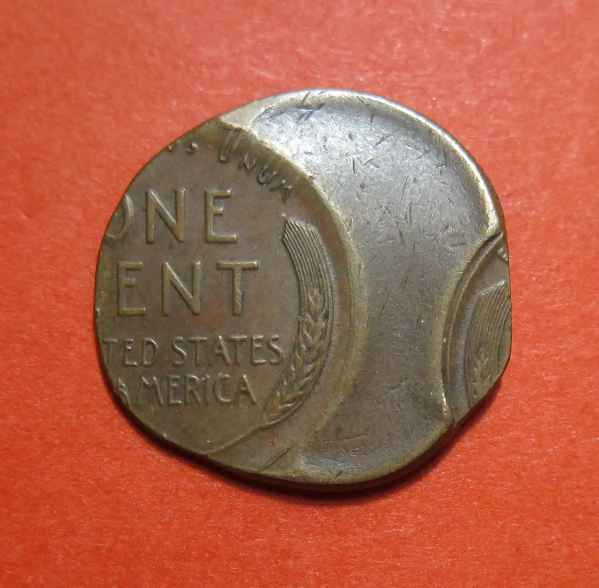 1950-Lincoln-Wheat-Cent-Mint-Error---Double-Struck-Both-Strikes-Off-Center