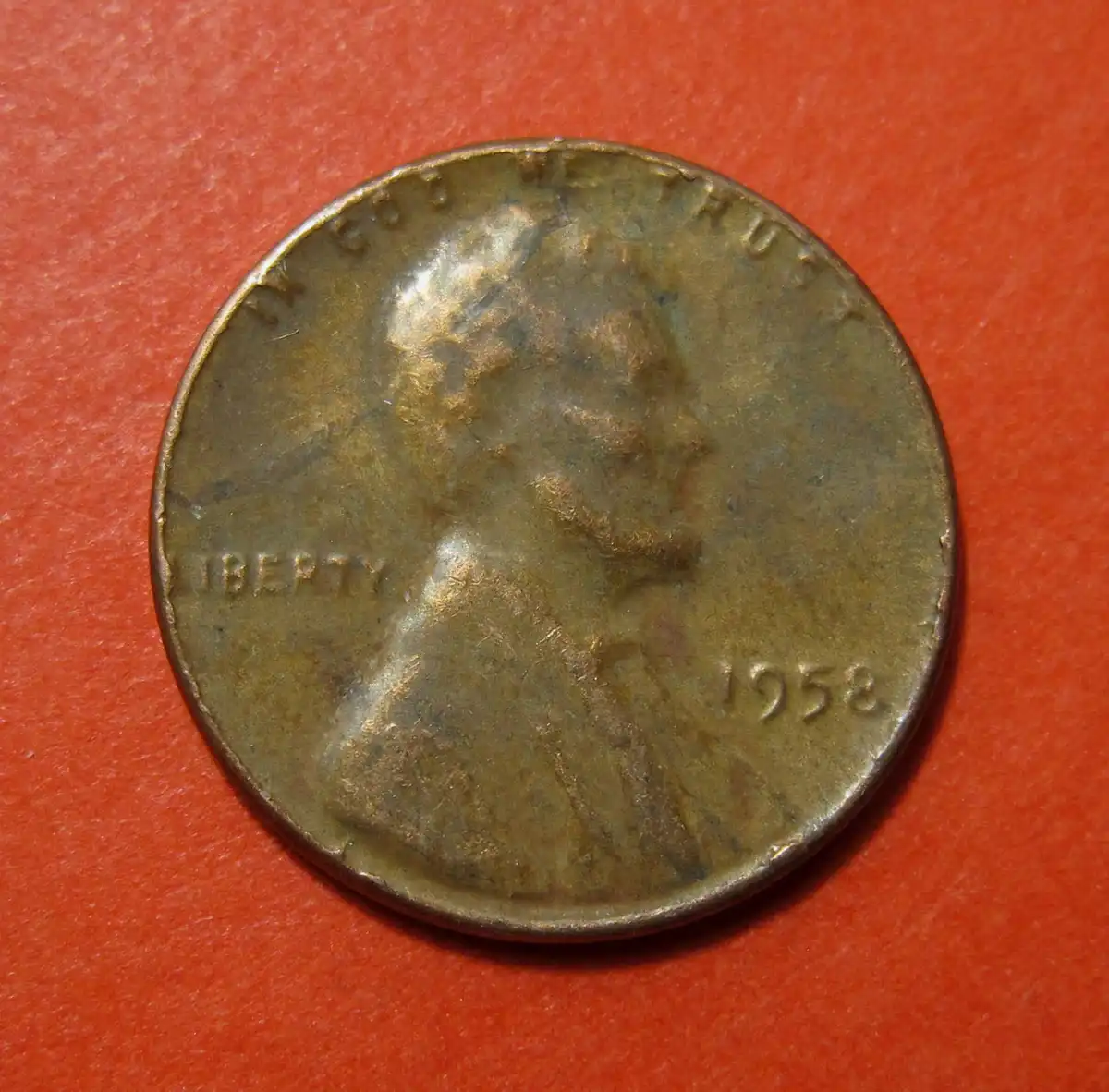 1958-Lincoln-Wheat-Cent-Mint-Error---Split-After-Strike