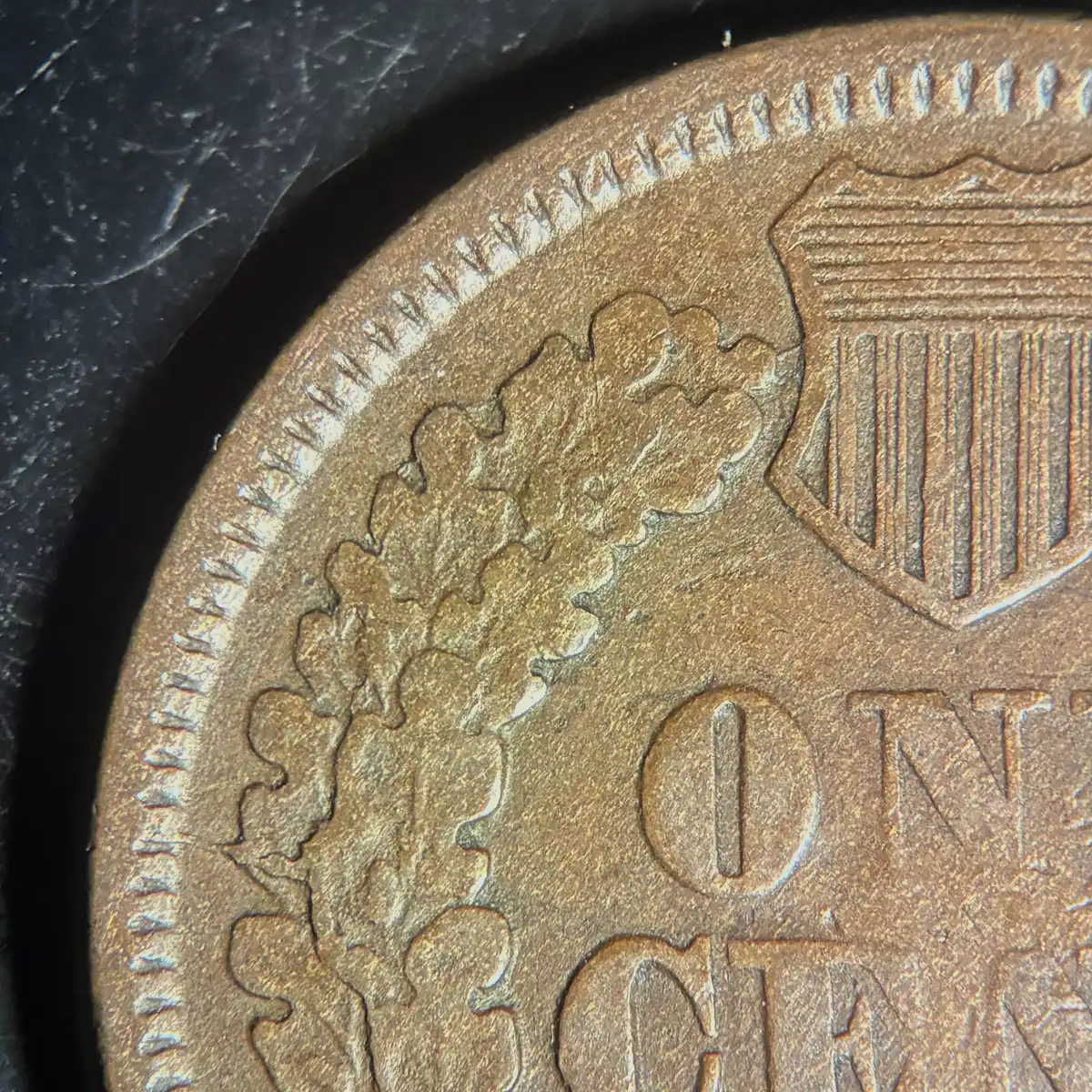 1866-Indian-Head-Cent-Mint-Error---Shattered-Die