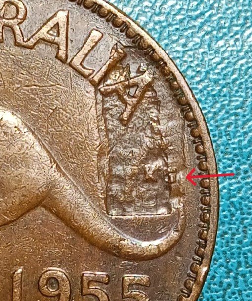 1955-Penny-With-An-Interesting-Planchet-Flaw