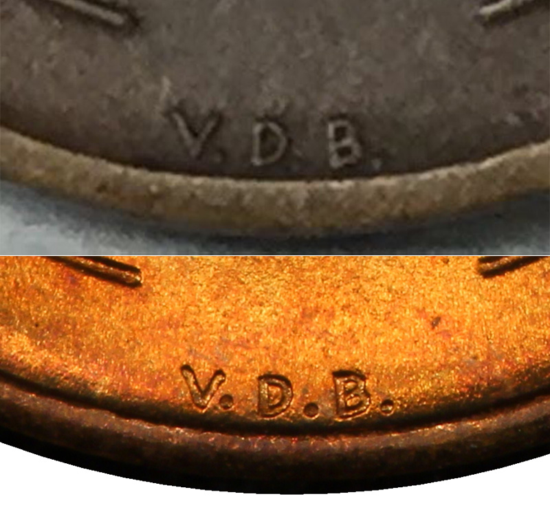 Counterfeit-1909-S-VDB-Lincoln-Cent---Heartfieldsgold
