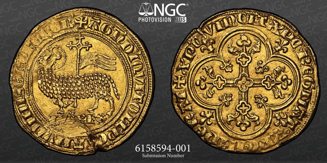 Help-On-This-4.15-Gram-Struck-Gold-Piece-Id:-14th-Century-French-Agnel-D'or