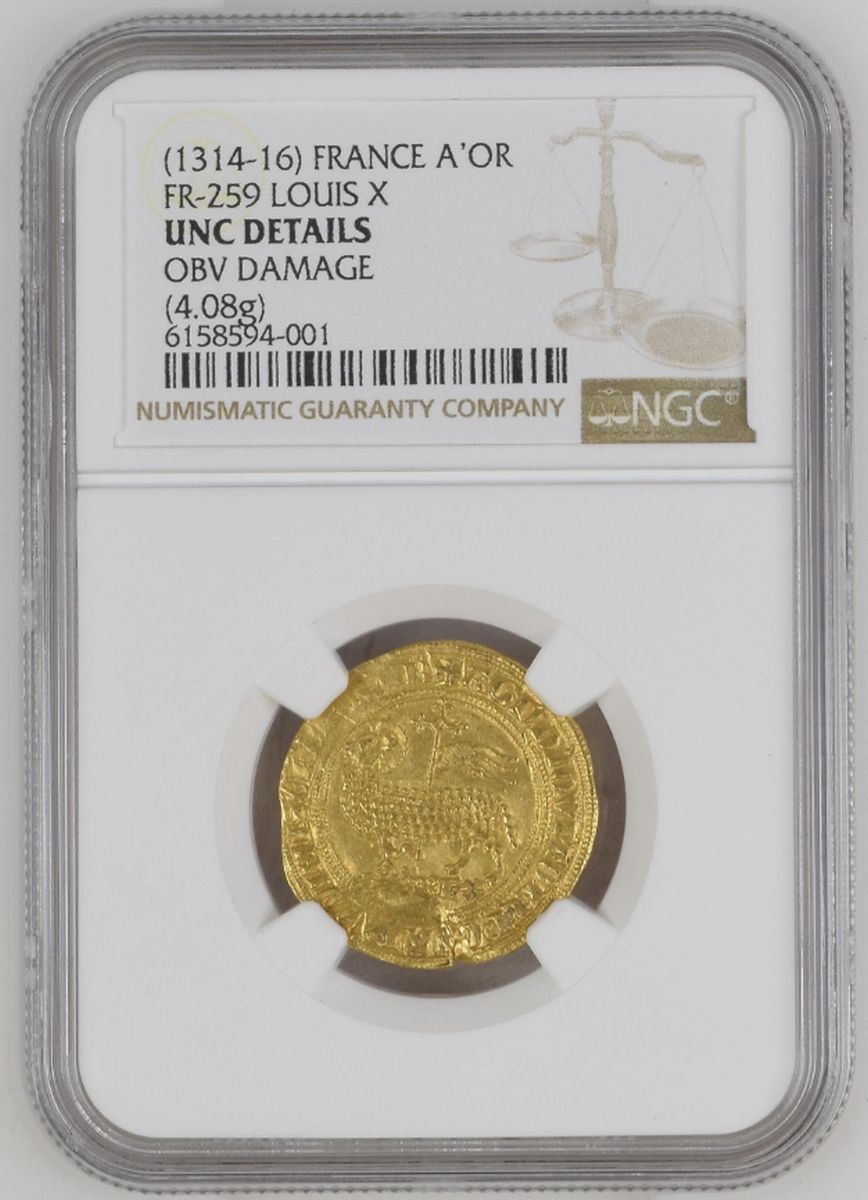 Help-On-This-4.15-Gram-Struck-Gold-Piece-Id:-14th-Century-French-Agnel-D'or