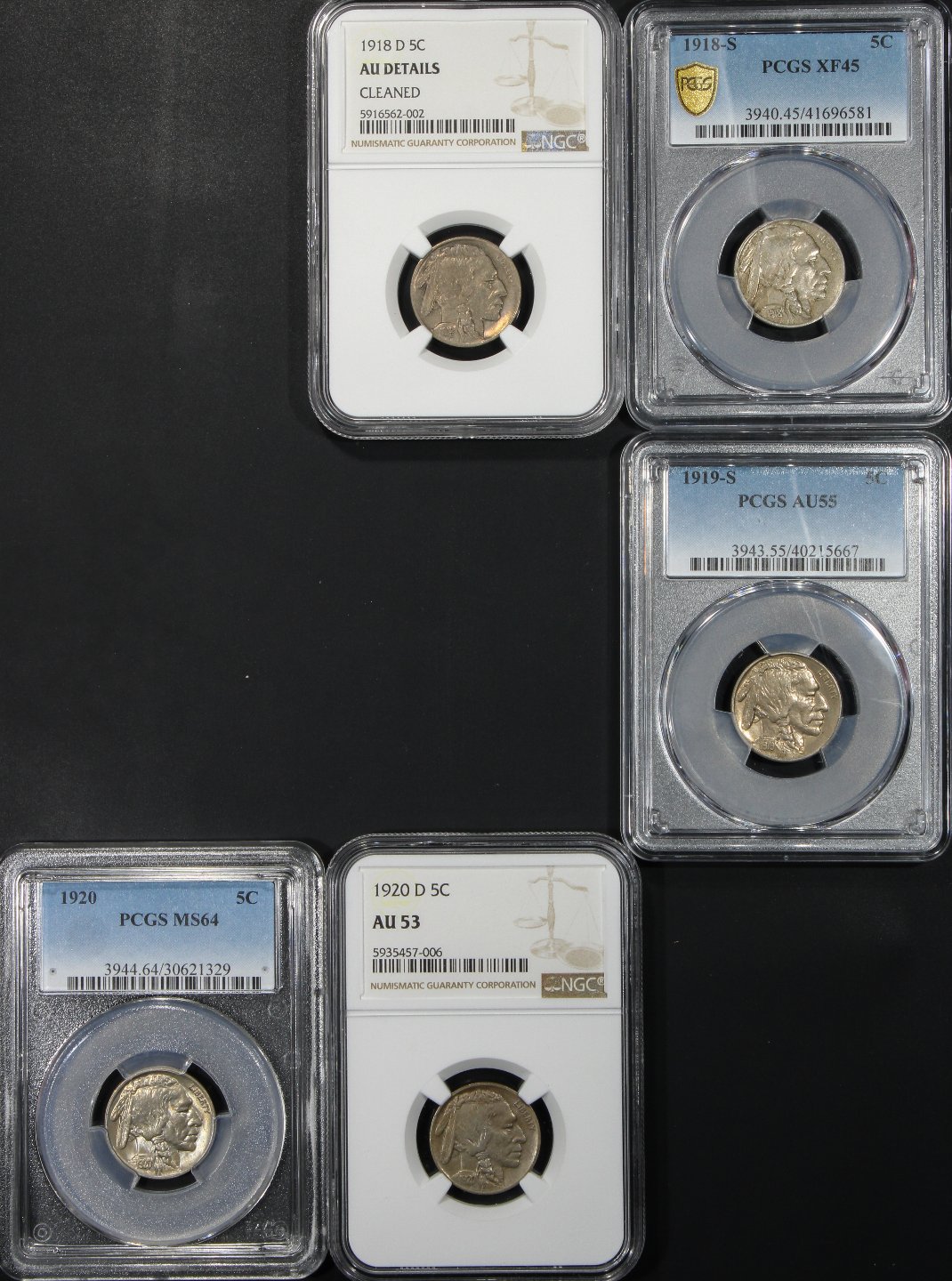 Ty2020B-Buffalo-Nickel-AU-/-MS-Set....in-Progress-W/Updates