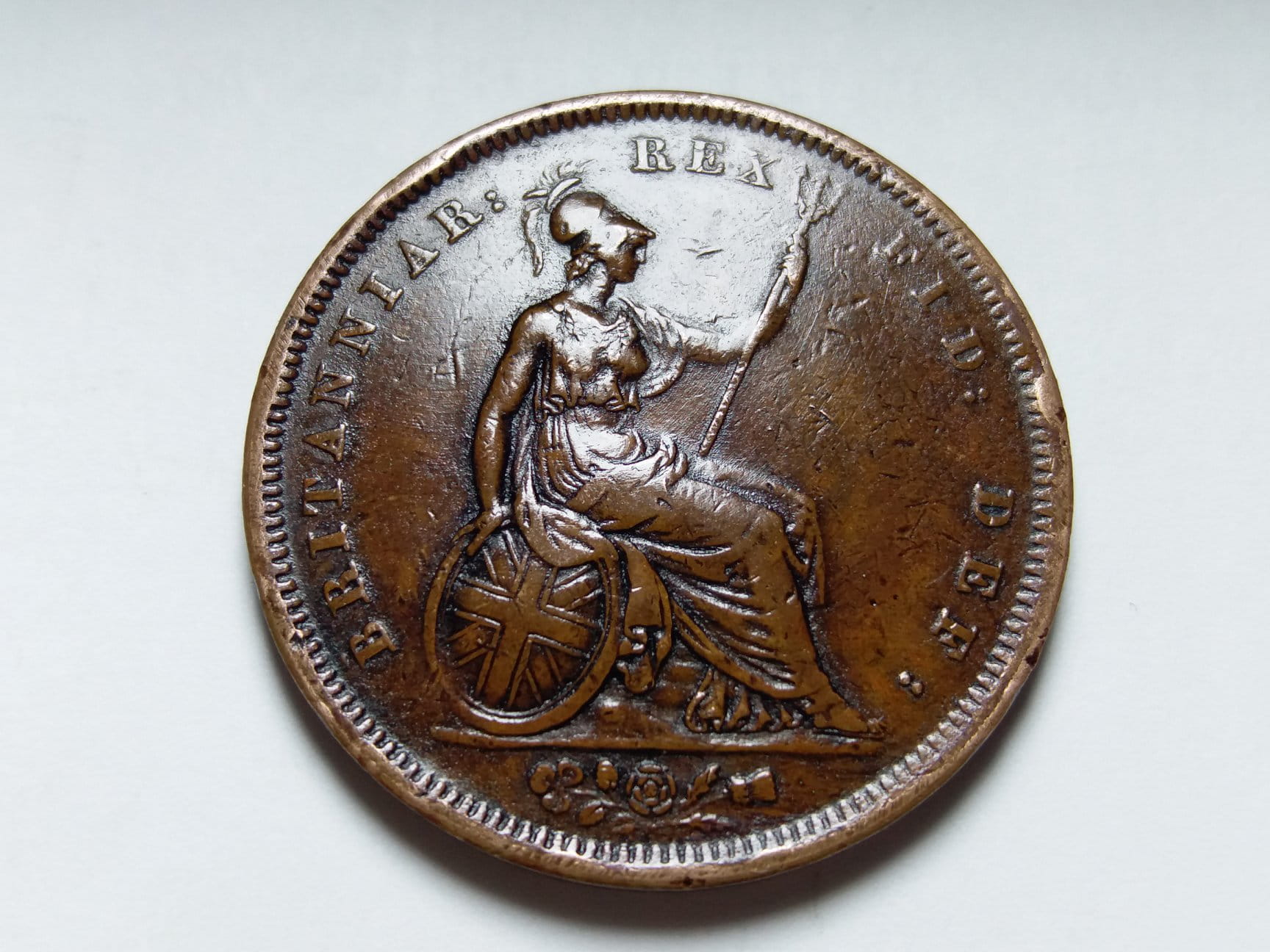 Great-Britain-One-Penny-George-IV-1826-Coin-Detail