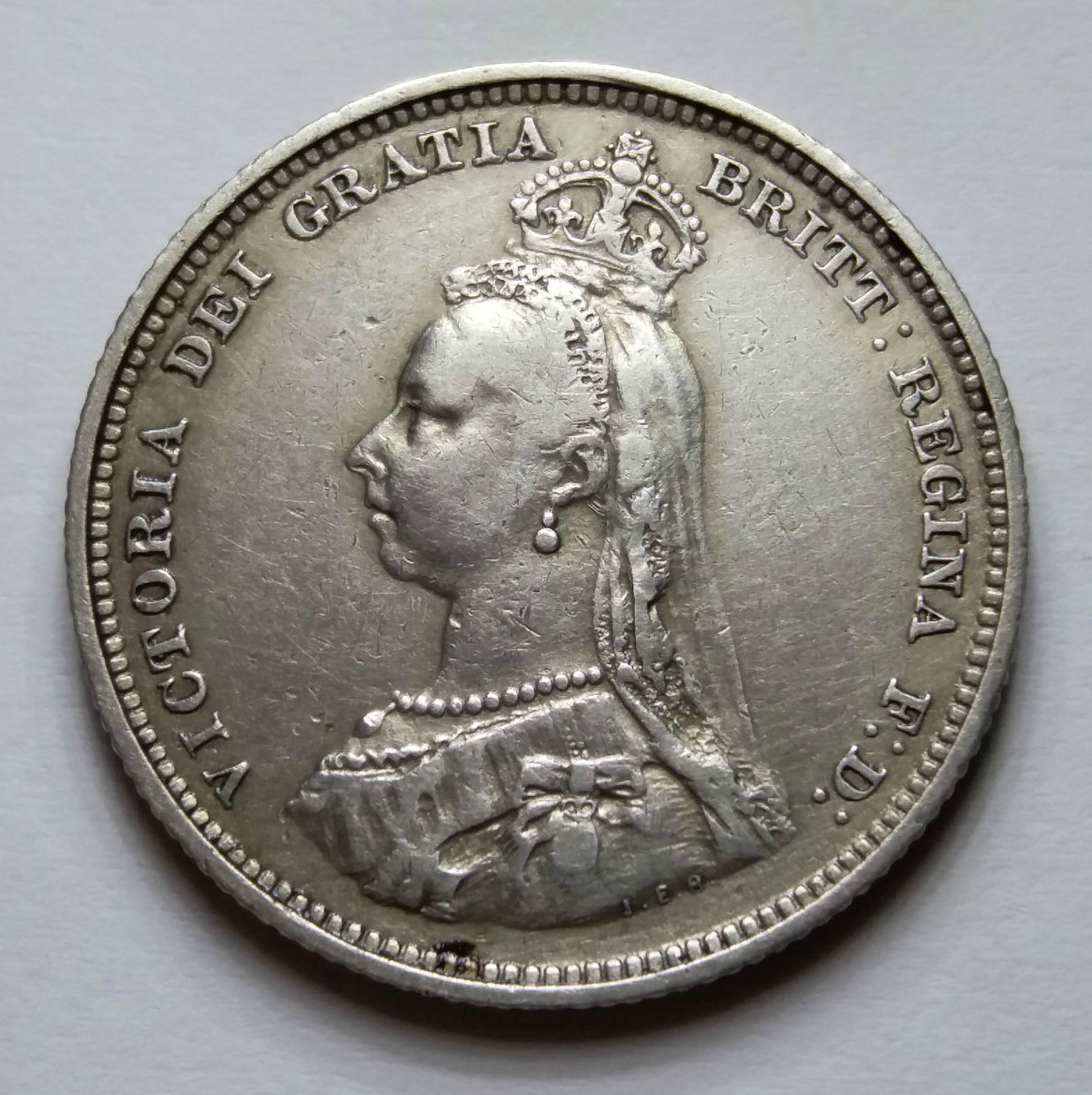 United-Kingdom-One-Shilling-1887,-Please-Grade