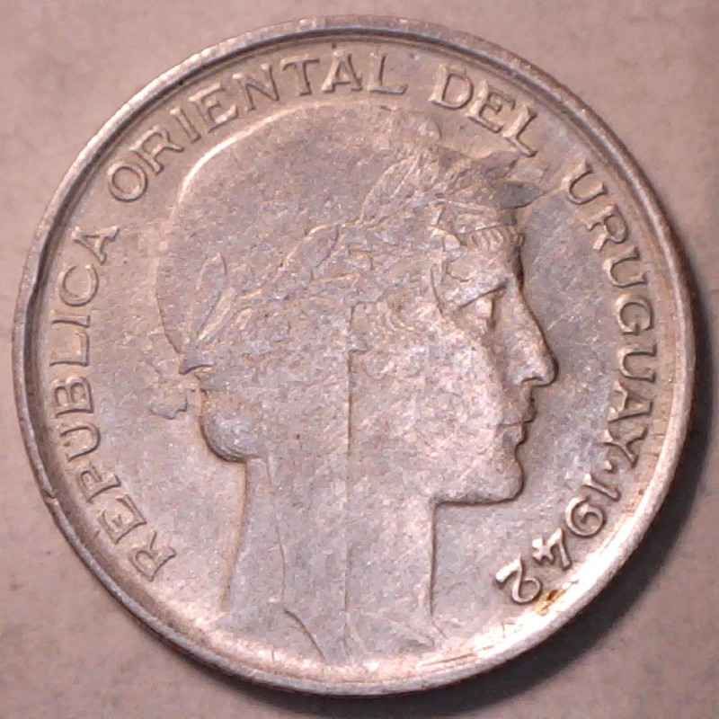 1942-Uruguay-10-Centesimos-