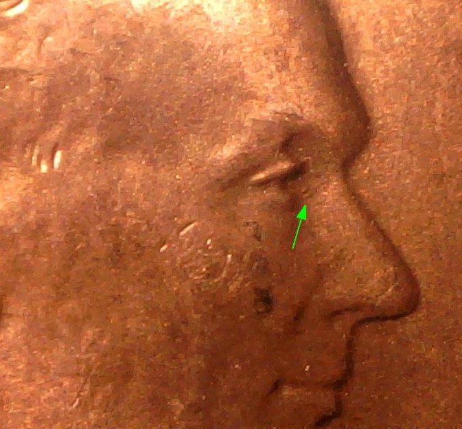 1945-S-Lincoln-Cent-Struck-Trough-And-DDO
