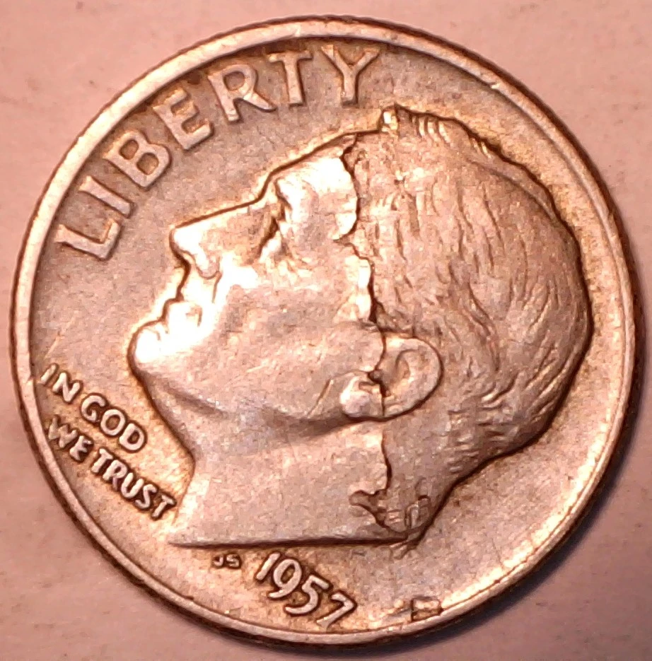 1957-Roosevelt-Dime-Lamination