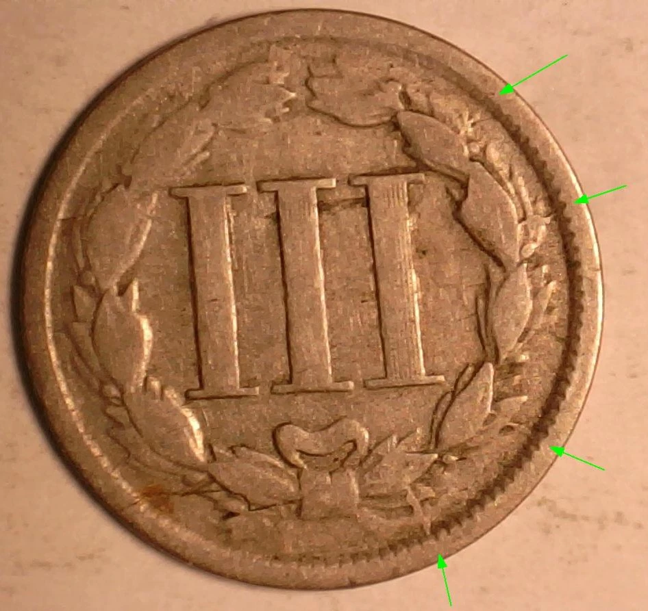 1866-3-Cent-Nickel-Shattered-Die