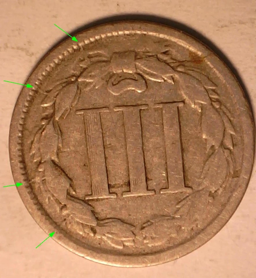 1866-3-Cent-Nickel-Shattered-Die