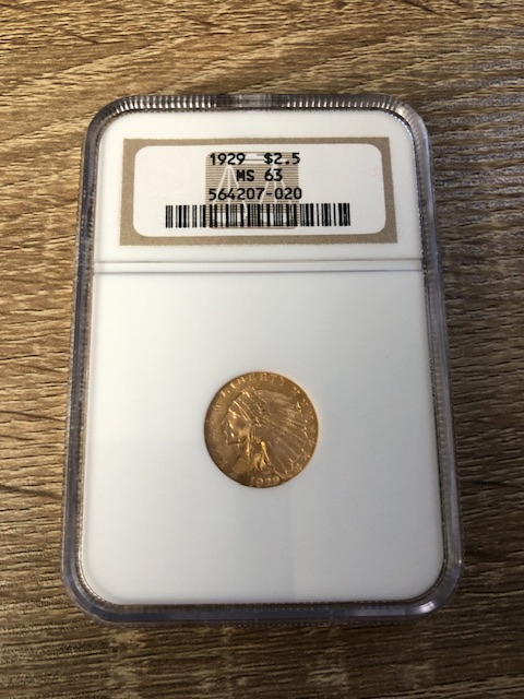 1929-$2.50-Gold-Quarter-Eagle;-Is-This-A-MS-63?