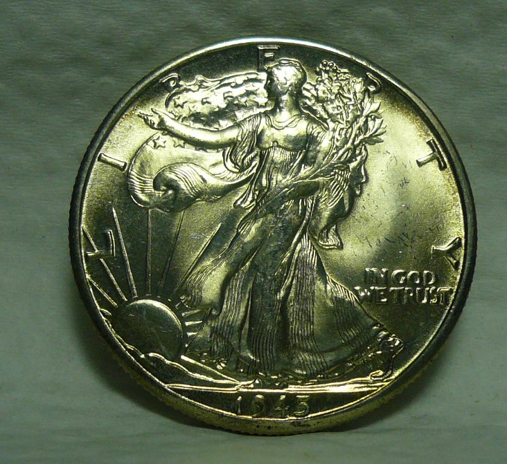 1945-D-Walking-Liberty-Half-Dollar-Lightly-Toned---Thoughts-On-Grading---Thank-You!