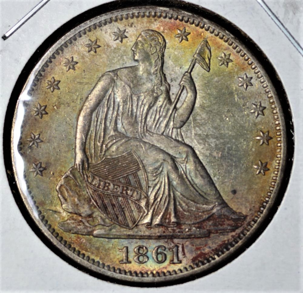 1861-Seated-Liberty-Half-Dollar-Toner---Au?-MS?--Need-Grading-Help!